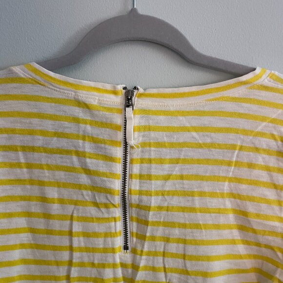 J.Crew Factory Painter Zip Tee in Yellow Stripe - Picture 5 of 6